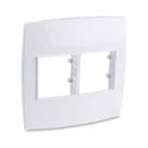 Placa Tomada 4X4 4 Posições com Suporte Branco Rubi - Force Line