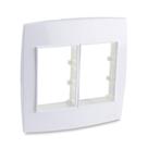 Placa Tomada 4X4 6 Posições com Suporte Branco Rubi - Force Line