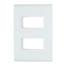 Placa Tramontina 2X4 Liz Branca C/ 2 Postos Afastados Horizontal