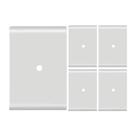Placa Tramontina 4x2 1 Furo p/ Fio c/ Suporte Liz - Kit 5 un