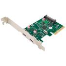 Placa Type-c Pci-express X4 Normal E Low Profile 2 Portas