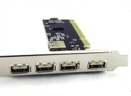 Placa Usb 2.0 Pci 4 + 1 480Mbps Para Computador De Mesa