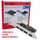 Placa usb 3.0 pci-express 4 portas jc-pci-3.0