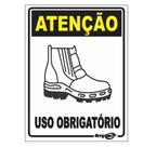 Placa - uso obrigatorio de botas / em ps e.p.i. 20 x 15cm emplac br Placa - uso obrigatorio de botas / em ps e.p.i. 20 x 15cm emplac br