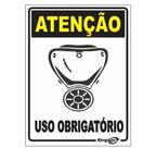 Placa - uso obrigatorio de mascara / em ps e.p.i. 20 x 15cm emplac br Placa - uso obrigatorio de mascara / em ps e.p.i. 20 x 15cm emplac br