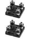 Placa V-Wheel Plate QWORK para 2020, perfil de alumínio, pacote com 2 unidades pretas Placa V-Wheel Plate QWORK para 2020, perfil de alumínio, pacote com 2 unidades pretas