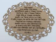 Placa vazada oração pai nosso