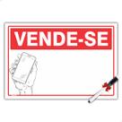 Placa Vende-se Casa Comércio Terreno Imóvel 30x20cm + Caneta Placa Vende-se Casa Comércio Terreno Imóvel 30x20cm + Caneta