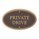 Placa Whitehall 10571 Private Drive 25x15 cm Bronze Placa Whitehall 10571 Private Drive 25x15 cm Bronze