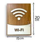 Placa wi-fi indicativa de rede wieless disponível mdf 3mm