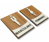 Placas banheiro WC indicativas decorativas em mdf 3mm