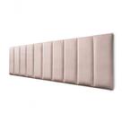 Placas Cabeceira King 200cm X 60cm 10 Placas Veludo Nude