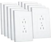 Placas de acabamento para tomadas ZEFTV 10 unidades 1 módulo branco em termoplástico Placas de acabamento para tomadas ZEFTV 10 unidades 1 módulo branco em termoplástico