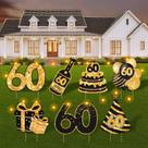 Placas de jardim de 60 anos ComboJoy LED 7 unidades para ambientes externos e internos