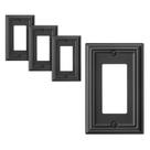 Placas de parede DEWENWILS Metel Decorator Outlet Cover, pacote com 4