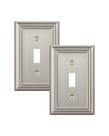 Placas de parede DEWENWILS Single Toggle Brushed Nickel, pacote com 2