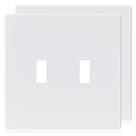 Placas de parede ELEGRP 2-Gang Screwless Toggle Switch de tamanho médio