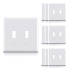 Placas de parede ELEGRP 2-Gang Toggle Switch Inbreakable White x10