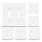 Placas de parede ELEGRP 2-Gang Toggle Switch Inbreakable White