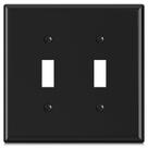Placas de parede ELEGRP 2-Gang Toggle Switch Unbreakable Black