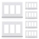 Placas de parede ELEGRP 3-Gang de tamanho médio 4,88 cm A x 6,75 cm L (pacote com 10)