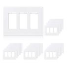 Placas de parede ELEGRP 3-Gang Screwless Decorative (pacote com 20)
