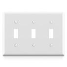 Placas de parede ELEGRP 3-Gang Toggle Switch termoplásticas brancas