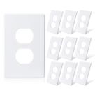 Placas de parede ELEGRP Matte White 1-Gang Screwless (pacote com 10)