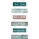 Placas de parede Hotop Lake Rule Lake House Decor Placa de metal