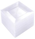Placas de plástico descartáveis WDF 100PCS 15cm Square Clear Placas de plástico descartáveis WDF 100PCS 15cm Square Clear