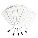 Placas de rastreamento ZazzyKid Dry Erase Alphabet & Numbers, 5 unidades