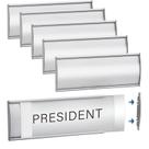 Placas de sinalização para porta de escritório Plecterco, 6 unidades, alumínio, 21 x 8 cm