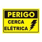 Placas De Sinalização PS 15x20cm Segurança E Organização PERIGO CERCA ELÉTRICA Placas De Sinalização PS 15x20cm Segurança E Organização PERIGO CERCA ELÉTRICA