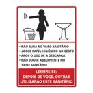 Placas De Sinalização PS 15x20cm Segurança E Organização PROCEDIMENTO FEMININO Placas De Sinalização PS 15x20cm Segurança E Organização PROCEDIMENTO FEMININO