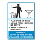 Placas De Sinalização PS 15x20cm Segurança E Organização PROCEDIMENTO MASCULINO