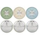 Placas de sucção para bebês PandaEar em aço inoxidável, pacote com 3 unidades, azul/verde/marrom