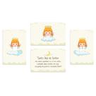 Placas Decorativas Anjos da Guarda Amarelo Kit 4un 20x30cm