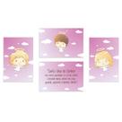Placas Decorativas Anjos da Guarda Rosa Kit 4un 20x30cm