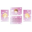 Placas Decorativas Anjos da Guarda Rosa Kit 4un 30x40cm