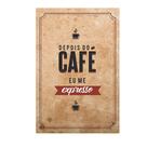 Placas decorativas cafe expresso - 20x30