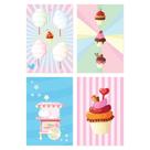 Placas Decorativas Doces Cup Cake para Quarto Kit4un 20x30cm