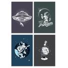 Placas Decorativas Espaço Sideral 20x30cm Kit 4un Placas Decorativas Espaço Sideral 20x30cm Kit 4un