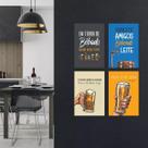 Placas Decorativas Frases Engraçadas Cerveja 20X30Cm Kit 4Un Placas Decorativas Frases Engraçadas Cerveja 20X30Cm Kit 4Un