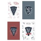 Placas Decorativas MDF Frases Pizza 20x30cm Kit 4un