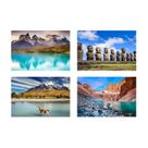 Placas Decorativas Paisagens Chile kit 4un 30x40cm
