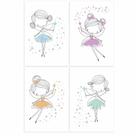 Placas Decorativas para Quarto de Menina Fadas 20x30 Kit 4un