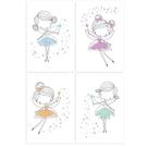 Placas Decorativas para Quarto de Menina Fadas 20x30 Kit 4un