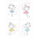 Placas Decorativas para Quarto de Menina Fadas 30x40 Kit 4un