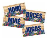 Placas informativas para Festa Junina 8 Peças - Festcolor - Inspire sua Festa Loja