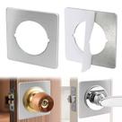 Placas para maçaneta Vizava em níquel acetinado 9 x 9 cm, kit com 2